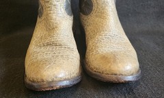 Rare Vintage Tony Lama Grey Bullhide Buckaroo Cowboy Boots-M 8 AA / W 9.5 Narrow