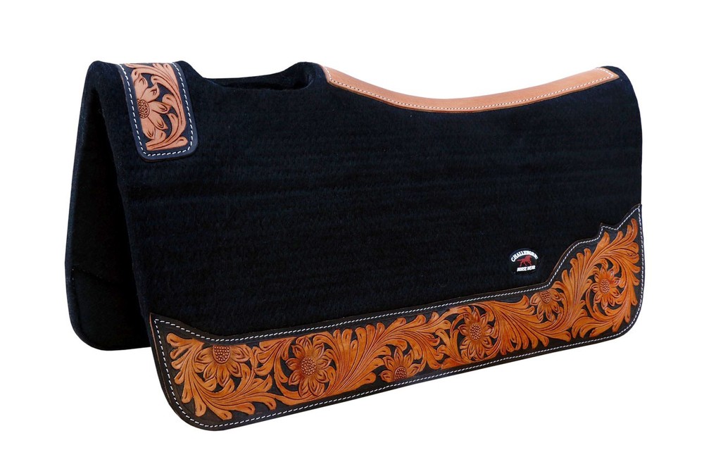 Horse 32″x30″ Western Contoured Wool Felt Therapeutic Saddle Pad 39253