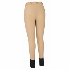NWT TuffRider Rib Knee Patch Riding Breeches Taupe Women’s Size 28 Equestrian