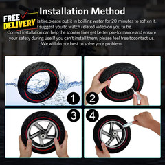 60/70-6.5 Scooter Tire 10X2.50 Solid Scooter Tire 10 Inch Electric Rubber Tub…