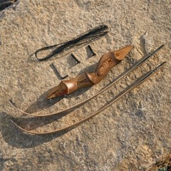 TOPARCHERY 60» Archery Recurve Bow Wooden Bow for Right Hand Target Hunting