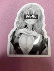 black and white lewd waifu stickers #5