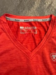 Ariat AriatTEK Red Sleeveless V-Neck Equestrian Top Shirt V-Neck