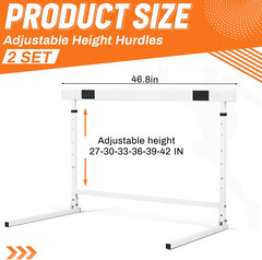 Adjustable Height Hurdles from 27 to 42 Inch Foldable Track and Field Equipment