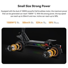 10″ 1000W*2 Off-road E-Scooter for Adults 60V15.6Ah 31MPH Electric Scooter N12T3