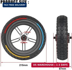 8.5×2.0 Inches Scooter Wheel Hub Tire with 110mm Disc Brake，Fit for Xioami M365/