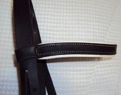 DOVER CIRCUIT Bridle & Bit – PADDED – 2-Tone Black & White – GREAT FREE Reins