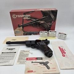 Vintage Crosman MARK I Single Shot .22 Caliber Pellet CO2 Target Pistol w/box