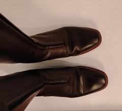 Petrie rich brown custom English dressage riding boots, ladies 8.5, FREE SHIP