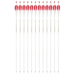 6X 32″ Pure Carbon Arrows SP500 Archery 5» Feather Recurve Bow Hunting +/-.003″