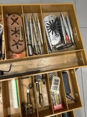 Broadhead Archery Arrowhead Blades LOT Adapters Tackle Box