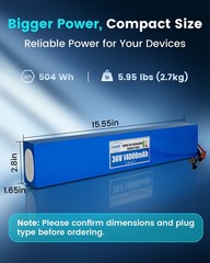 36V 14Ah Lithium Battery Pack Rechargeable for Compatible 36V Electric System