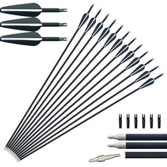 12 Mixed Carbon arrows hunting target arrows bow down bow long bow reverse bow