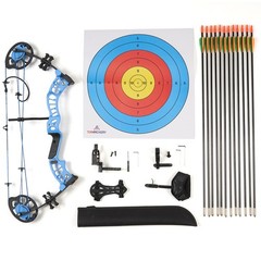 Junior Compound Bow Kit 10-30lbs Hunting Bow Set for Youth Kids Archery Shooting