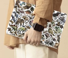 100 Dinosaur Stickers For Water Bottle Laptop Luggage Helmet Kids Notebook Gift
