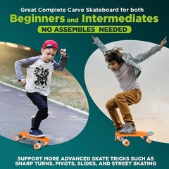 Hurtle 6» PP Deck Skateboard-Mini Cruiser Skateboard-Kids, Teens, Adults-Orange