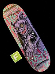 RARE Franky Villani Bat Primitive Skateboard Deck 9.125 Egg GLOW IN THE DARK