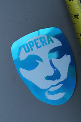 OPERA Skateboards Blue Silver White Ghost Original Z83A Skateboarding STICKER