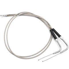 2Pcs 47″ Motorcycle Throttle Idle Cables, Throttle Gas Cable, Replacement for