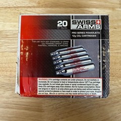SWISS ARMS 20 Count Box 12G CO2 Powerlet Cartridges For Air Guns New Sealed