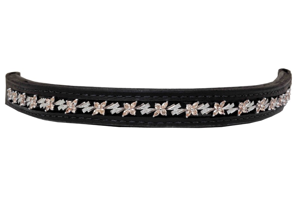 Browband People On Horses, Flower Champagne – 1 3/4″ Endloop – 2-17″, 1-16″