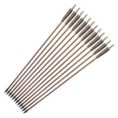 12Pcs 33″ Handmade Bamboo Hunting Arrows Tradition Japanese Kyudo Eagle Feather