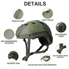 Airsoft Tactical Paintball Protective Combat Helmet Face Mask Black