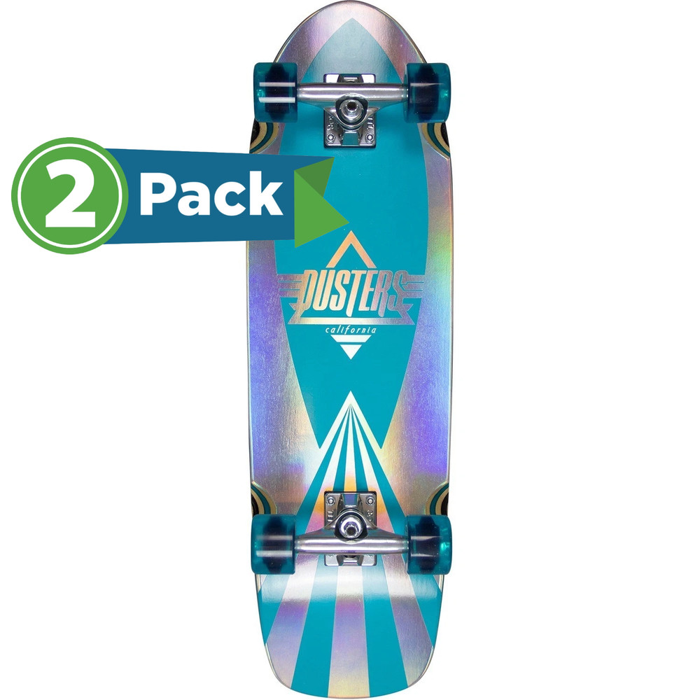 (2-Pack) Dusters California 29.5″ Cazh Cosmic Teal Cruiser Skateboard Complete