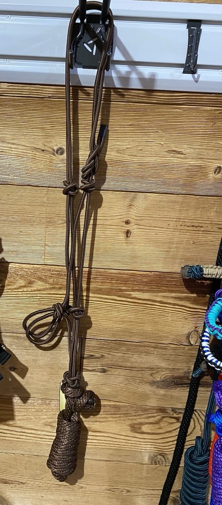 Formay Brown Knot rope halter w/8′ lead rope western , english tack