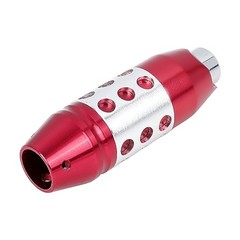 Universal Aluminum Alloy Car Gear Stick Shift Knob with Button Lever Red