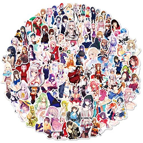 100 PCS Anime Stickers Mixed Vinyl Waterproof Stickers for Laptop Water Bottles