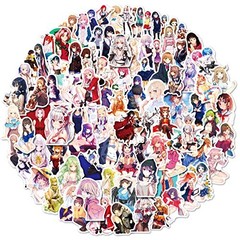 100 PCS Anime Stickers Mixed Vinyl Waterproof Stickers for Laptop Water Bottles