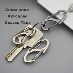 Small Carabiner Clips 1.6 Inch41mm Metal Double Sided Spring Gate Snap Hooks K