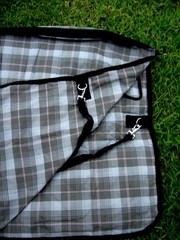 Horse Cotton Sheet Blanket Rug Summer Spring Black Grey 5301