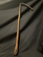 Victorian Burlesque Wood And Leather Riding Crop 19 In