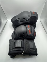 Eight Ball Black Pads, for Bike, Skate, and Scooter, Adult 14+(06)