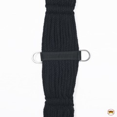 44HS HILASON Horse Western 27 Strand Double Weave Black Roper Cinch