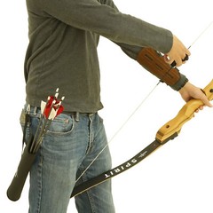 SAS Archery Side Tube Quiver No-Spill Arrow Quiver with Belt Clip