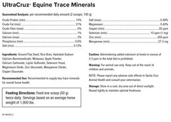 UltraCruz Equine Trace Minerals Supplement for Horses, 25 lb, Pellet (100 Days)