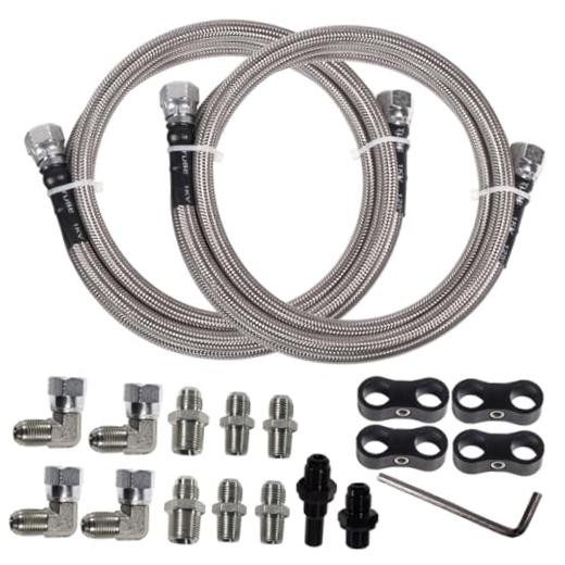 6AN 70″ Transmission Fluid Oil 70″ Transmission Fluid Oil Cooler Hose&Clamp