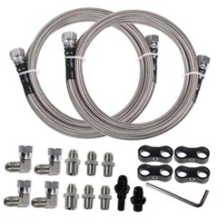 6AN 70″ Transmission Fluid Oil 70″ Transmission Fluid Oil Cooler Hose&Clamp