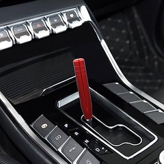 Long Shift Knob Weighted Aluminum Alloy Polished Metal Driving Handle Stick Red