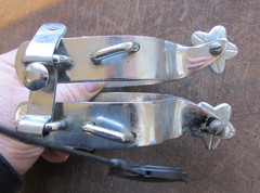 Vintage Partrade Roper-Style Western Spurs