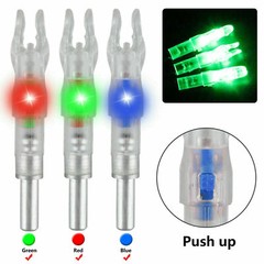 12/6Pcs Archery LED Lighted Nock Tail 6.2mm For Compound Bow Hunting Arrow Nocks