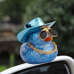 Car Rubber Duck, Dashboard Decorations Colorful Laser Laser Blink Dark Blue