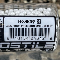 NEW HK Army Hostile Bio Airsoft BB’s – .36g – 1000ct – White