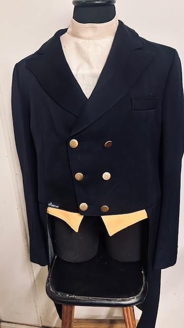 SHADBELLY COAT Men’s 44 *Navy Sew in Points Pikeur VGC Weighted Tails