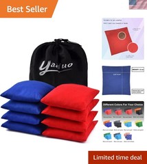 Set of Regulation Cornhole Bags Double Sided, Weather Resistant Bean Bags for…
