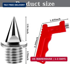 95Pcs 1/4 Inch Track Spikes, Stainless Steel Track and Cross Country Spikes with