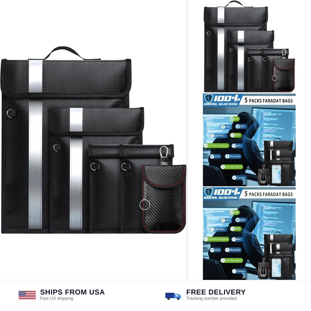 Faraday Bags EMP Proof,Anti-Tracking Faraday Bag For Phones&Laptops & Tablets…